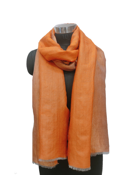 Zari Cashmere Plain Reversible Stole.