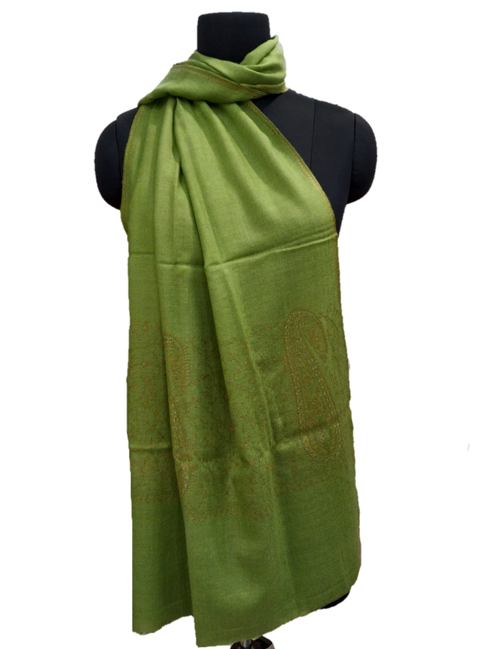 Pashmina Pure Embroidered Border Stole.