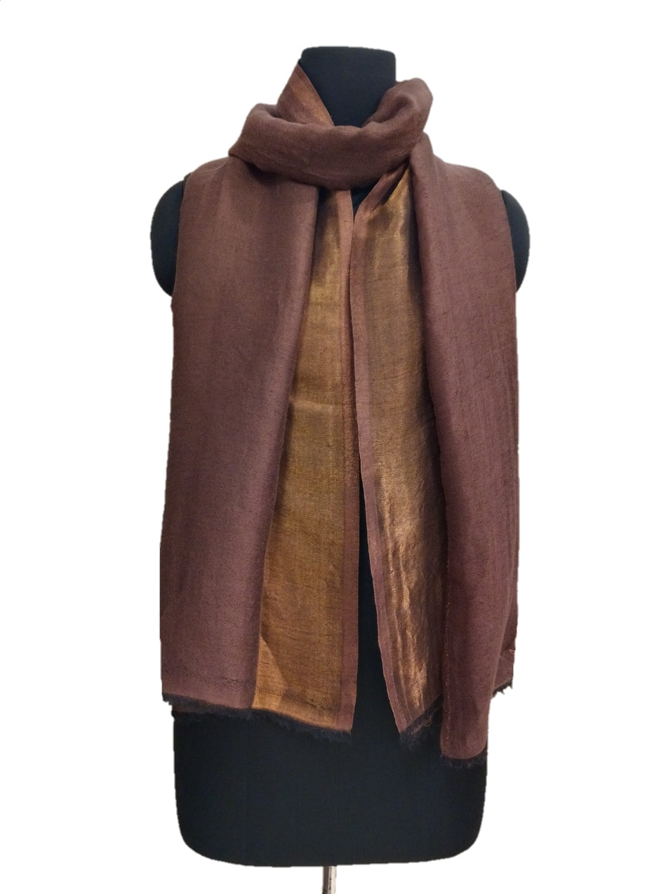 Cashmere Zari Plain Reversible Stole.
