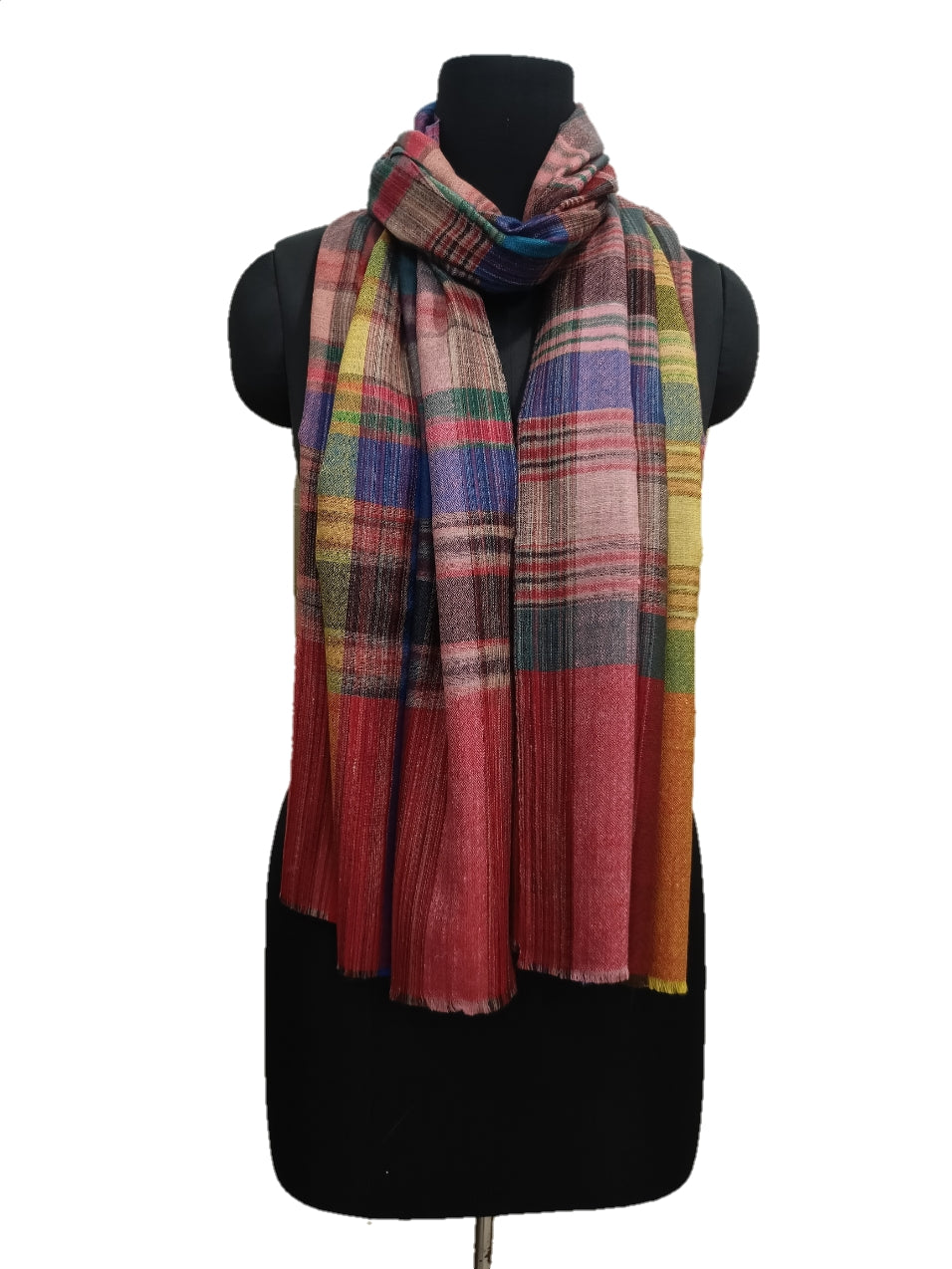 Pashmina Pure Check stripe stole.