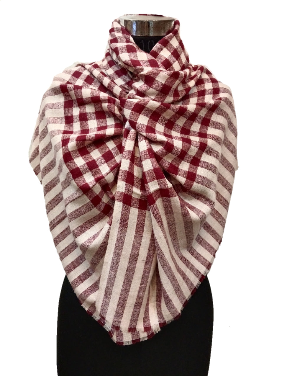 Pashmina Pure check Stripe Stole.
