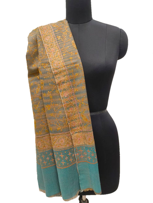 Pure Pashmina Embroidered Shawl.