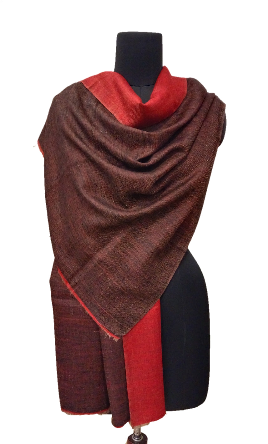 Pure Pashmina Handmade Reversible Stole.