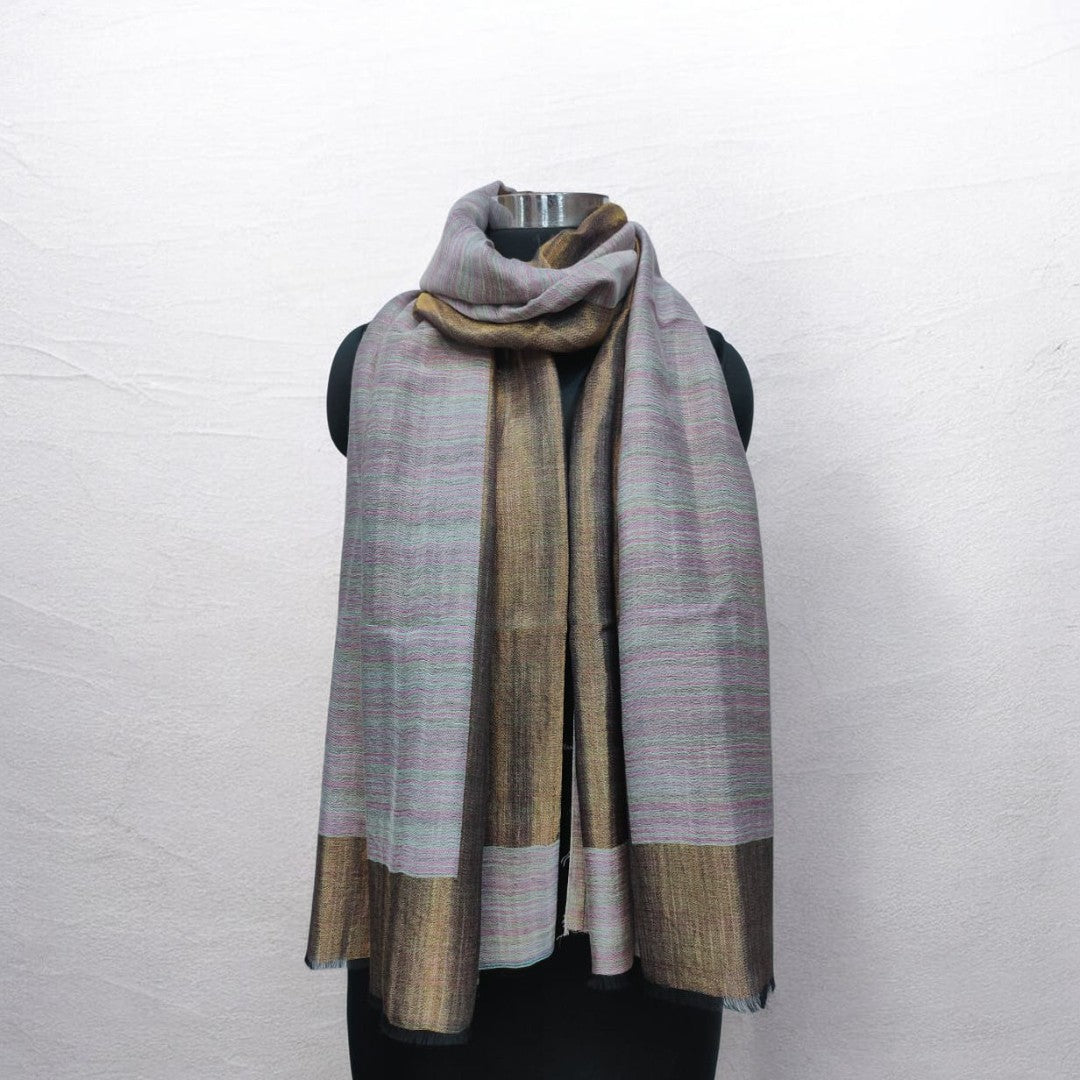 Cashmere Zari Zigzag Stole.