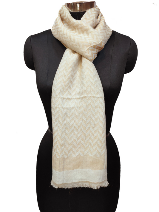 Cashmere Zari Zigzag Stole.