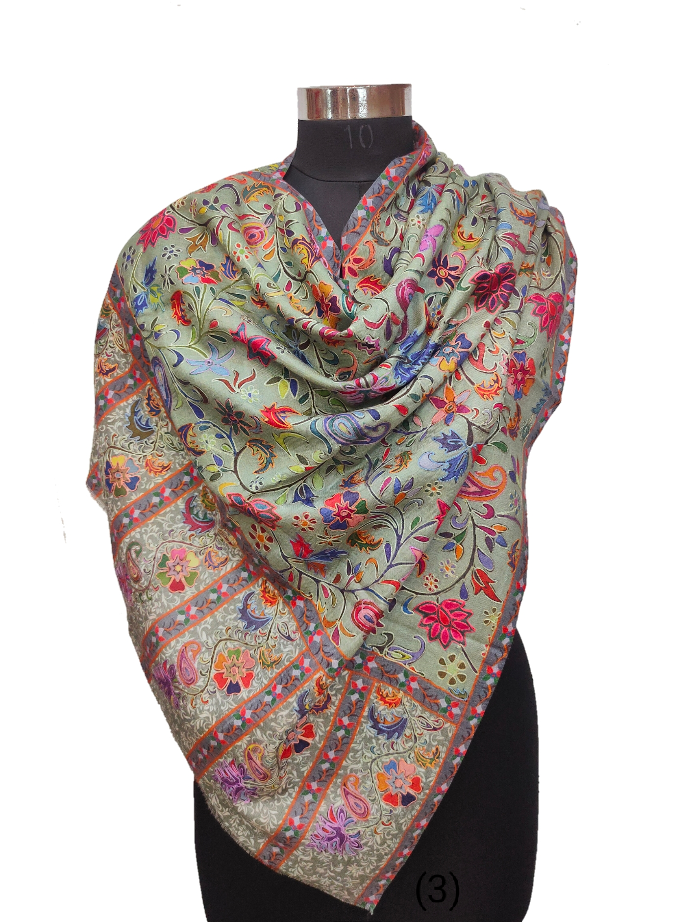 Pashmina Blended Kalamkari Outlined stole.