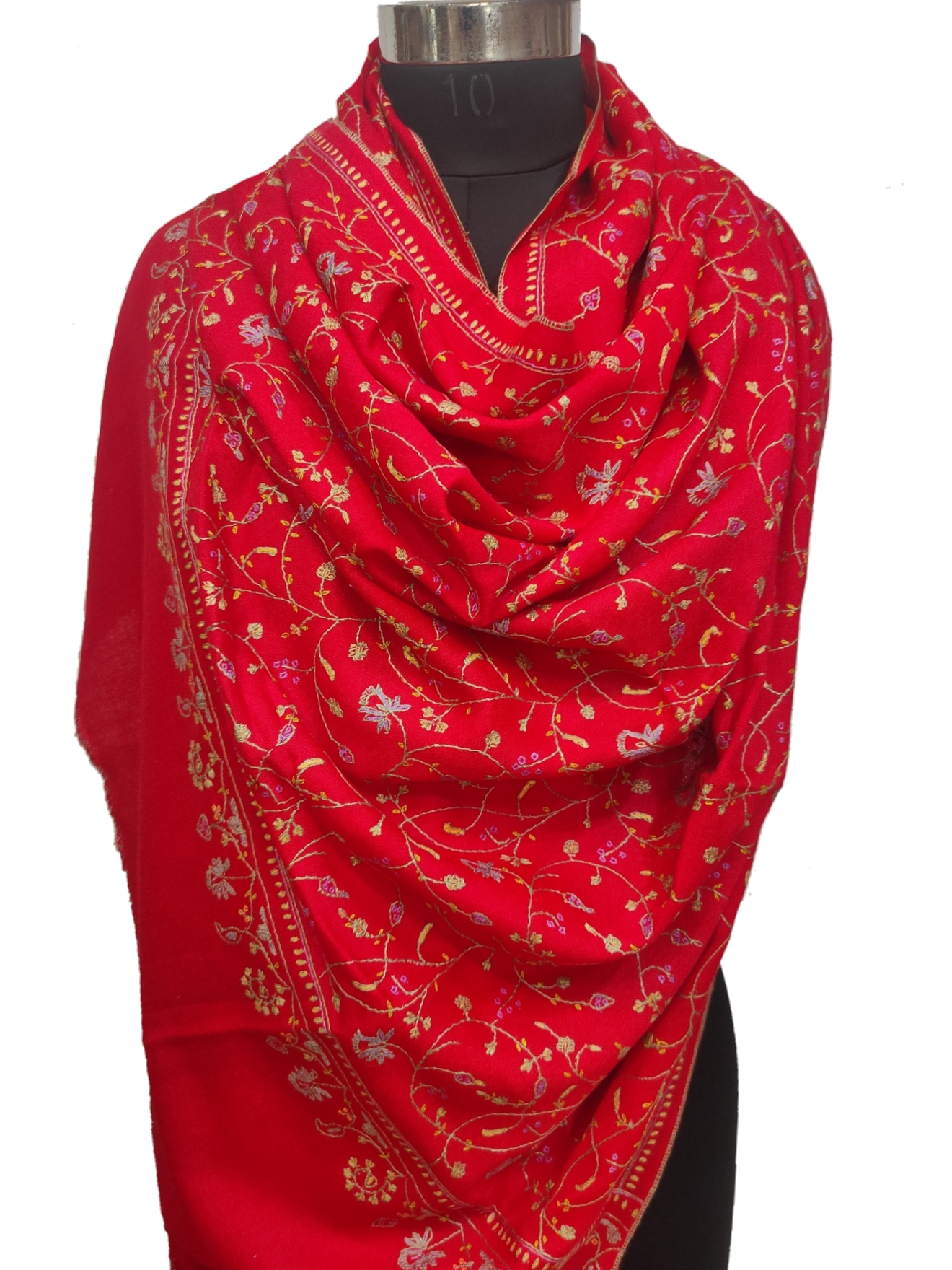 Cashmere Pashmina Hand Embroidered Shawl.