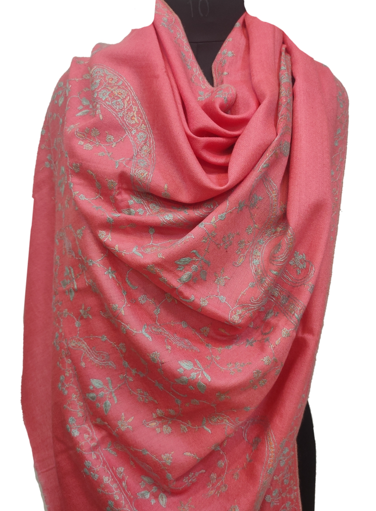 Cashmere Pashmina Hand Embroidered Shawl.