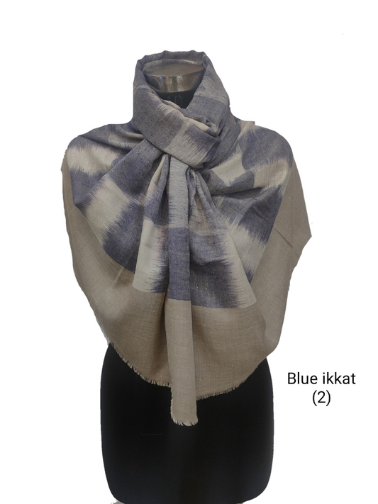 Pashmina Pure Ikkat Stripe Stole