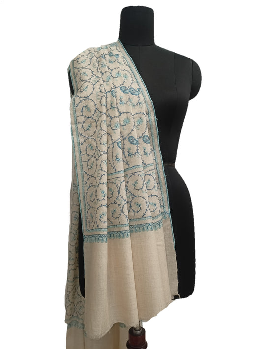 Pure Pashmina Embroidered Shawl.