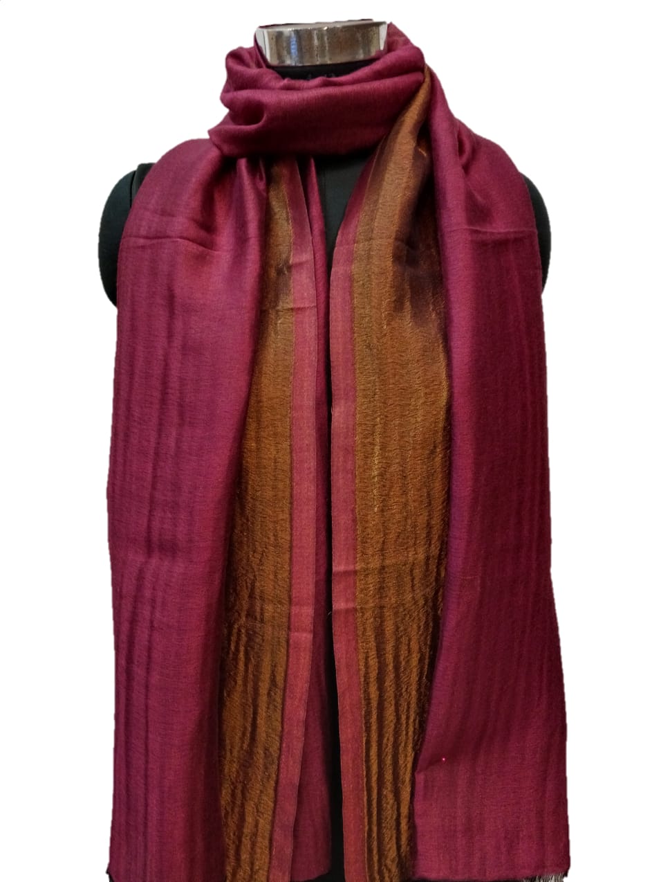 Cashmere Zari Plain Reversible Stole.