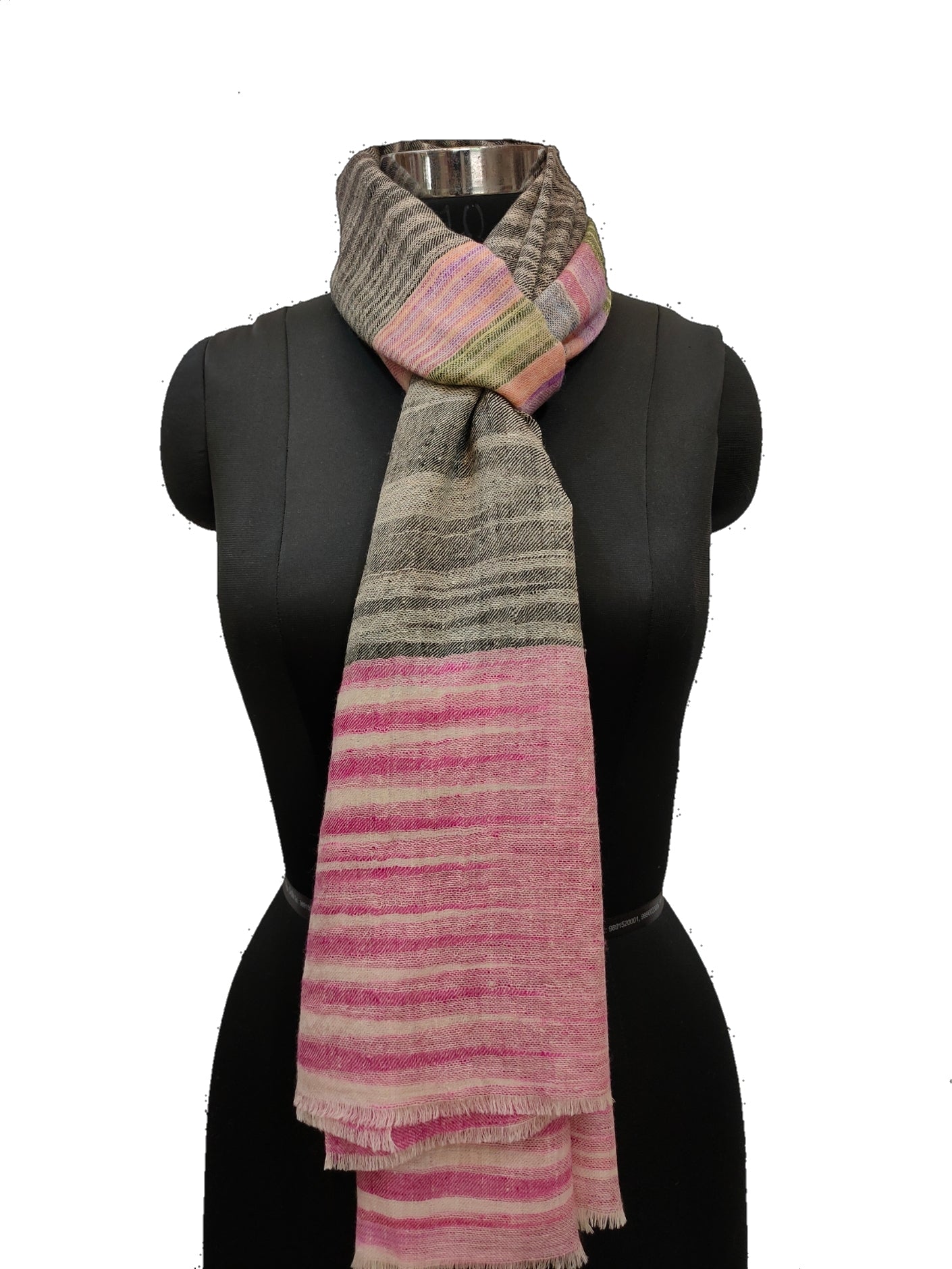 Pashmina Pure Ikkat- Stripe Stole.