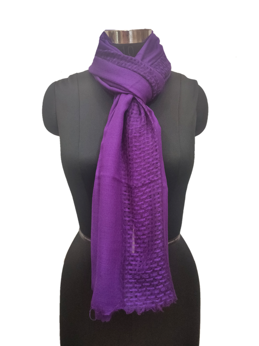 Pasham Basket Weave Solid Color Stole.