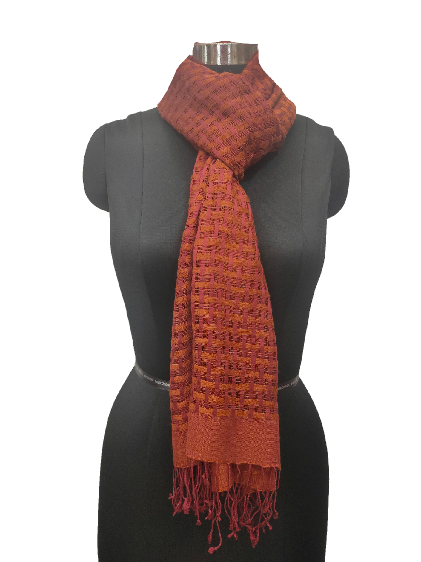 Pure Silk and Cashmere Basket Weave Stole.