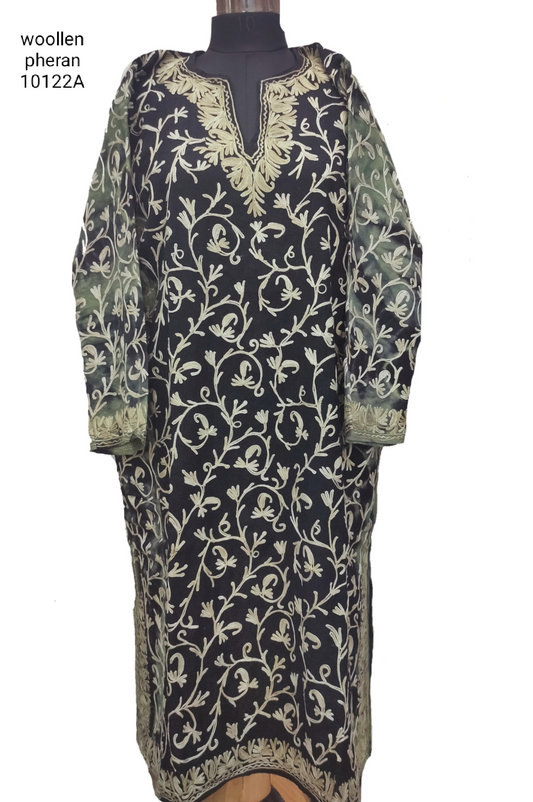 Tie Dye Kashmiri Pheran Embroidered.