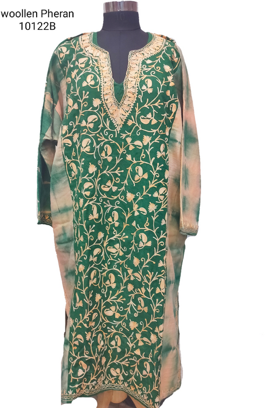 Tie Dye Kashmiri Pheran Embroidered.