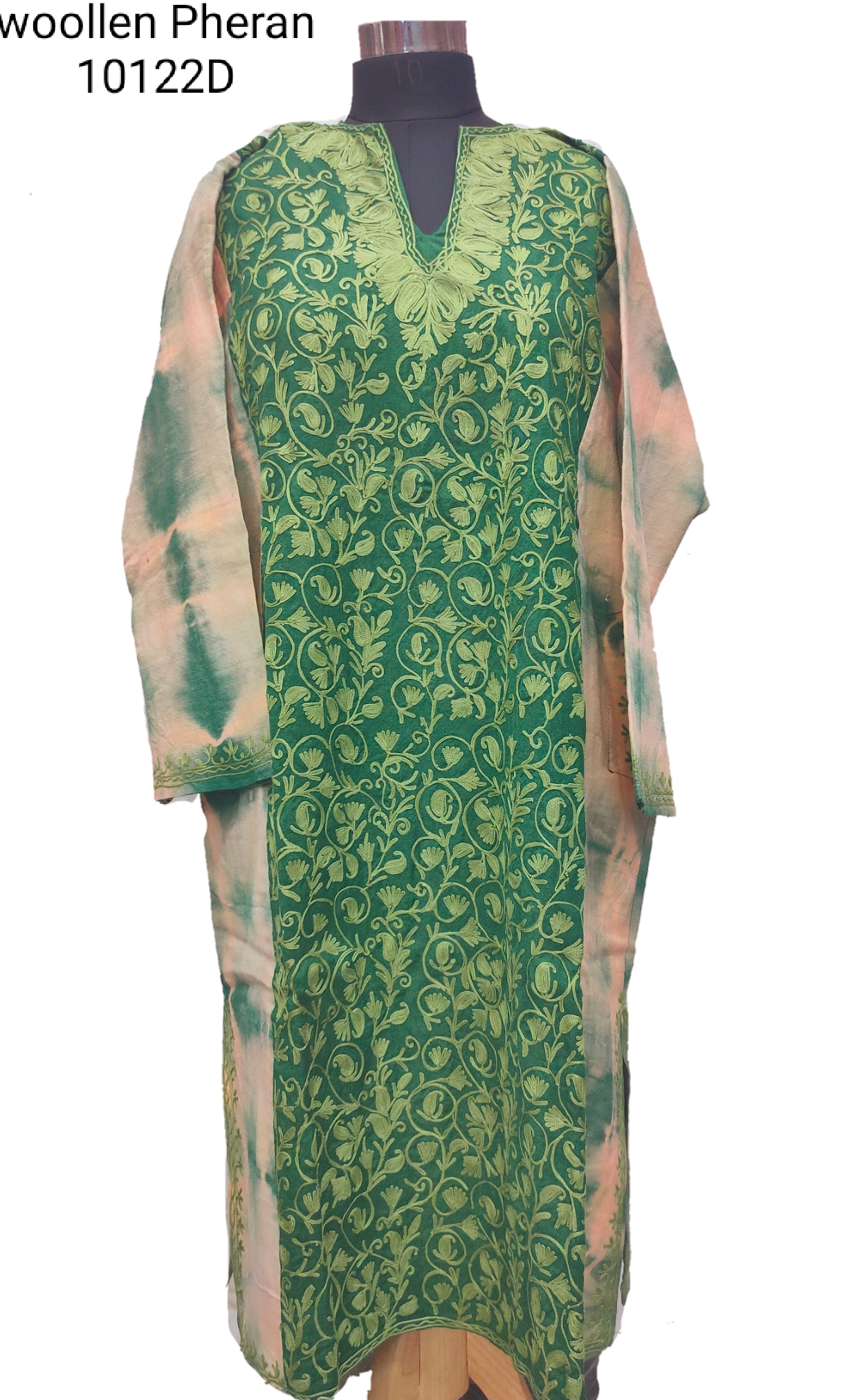 Tie Dye Kashmiri Pheran Embroidered.