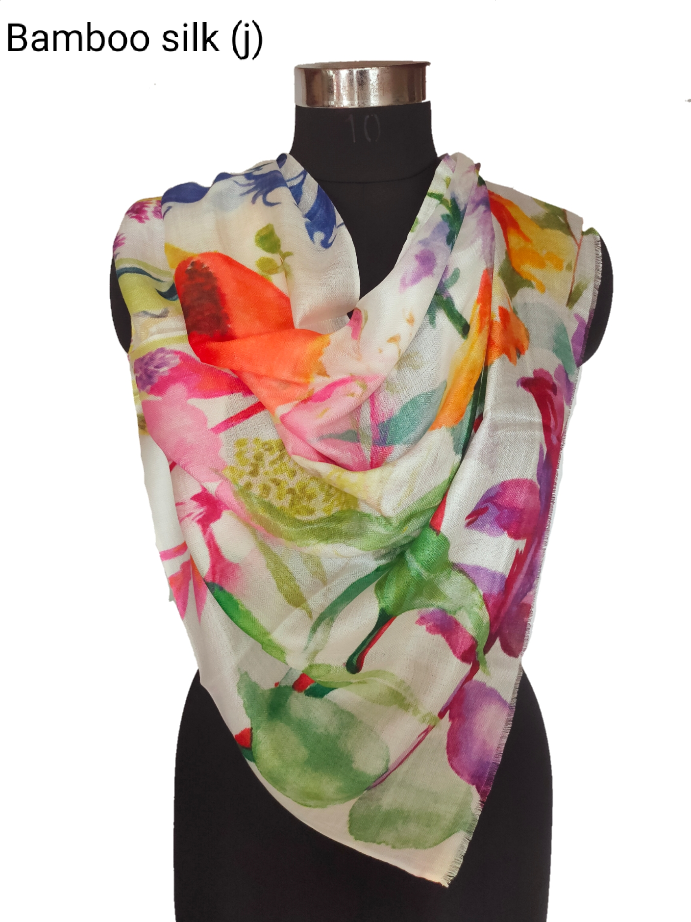 Bamboo silk Stoles Digital Print.