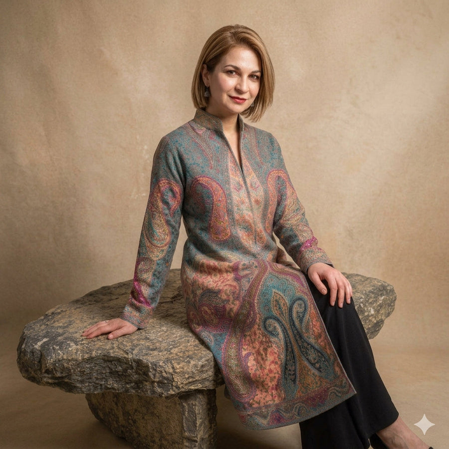 Cashmere Blended Kaani /Jamarwar Capes / jacket