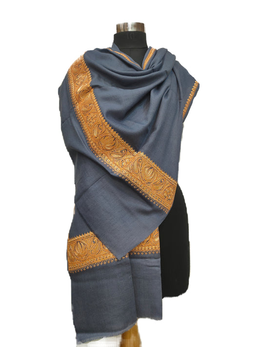 Cashmere Tilla/ Zari work Stole.