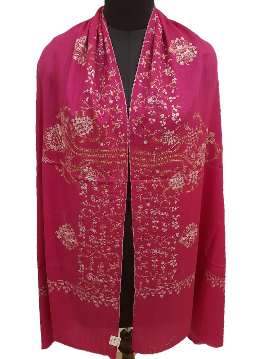 Cashmere Hand Embroidered Stole.