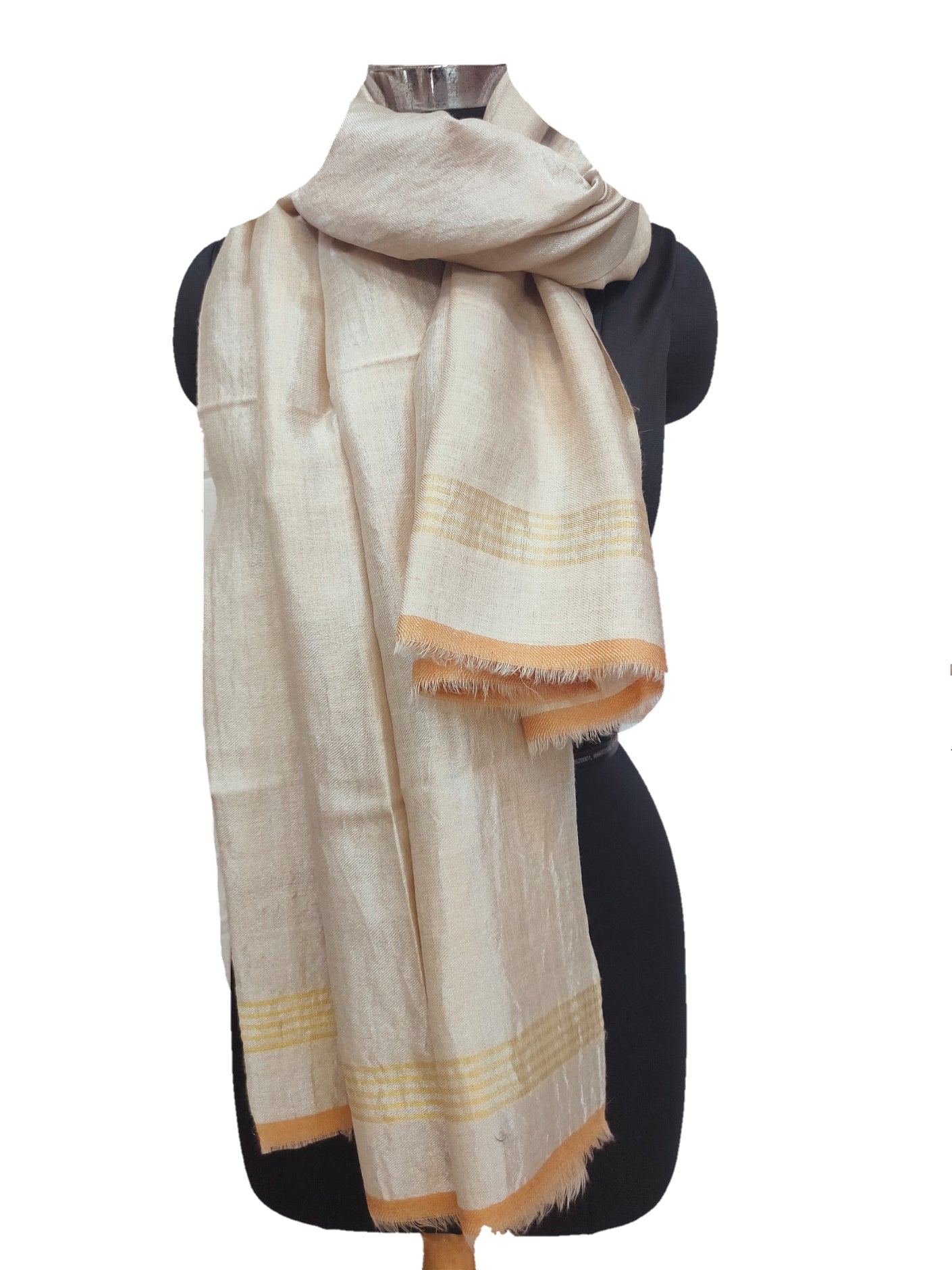 Pure Pashmina Handmade Zari Reversible Stole.