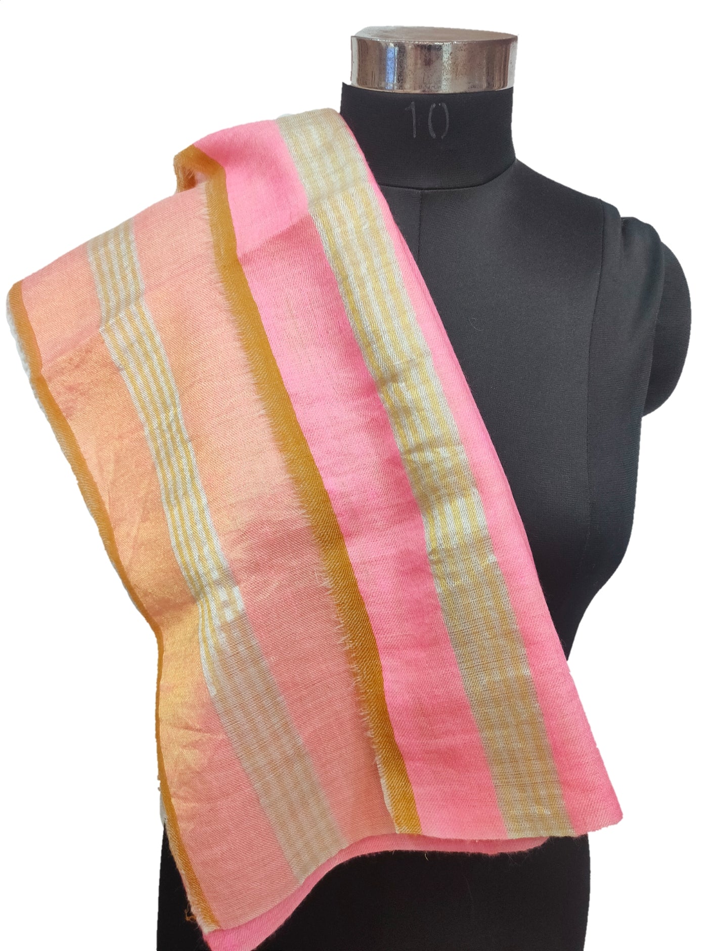 Pure Pashmina Handmade Zari Reversible Stole.