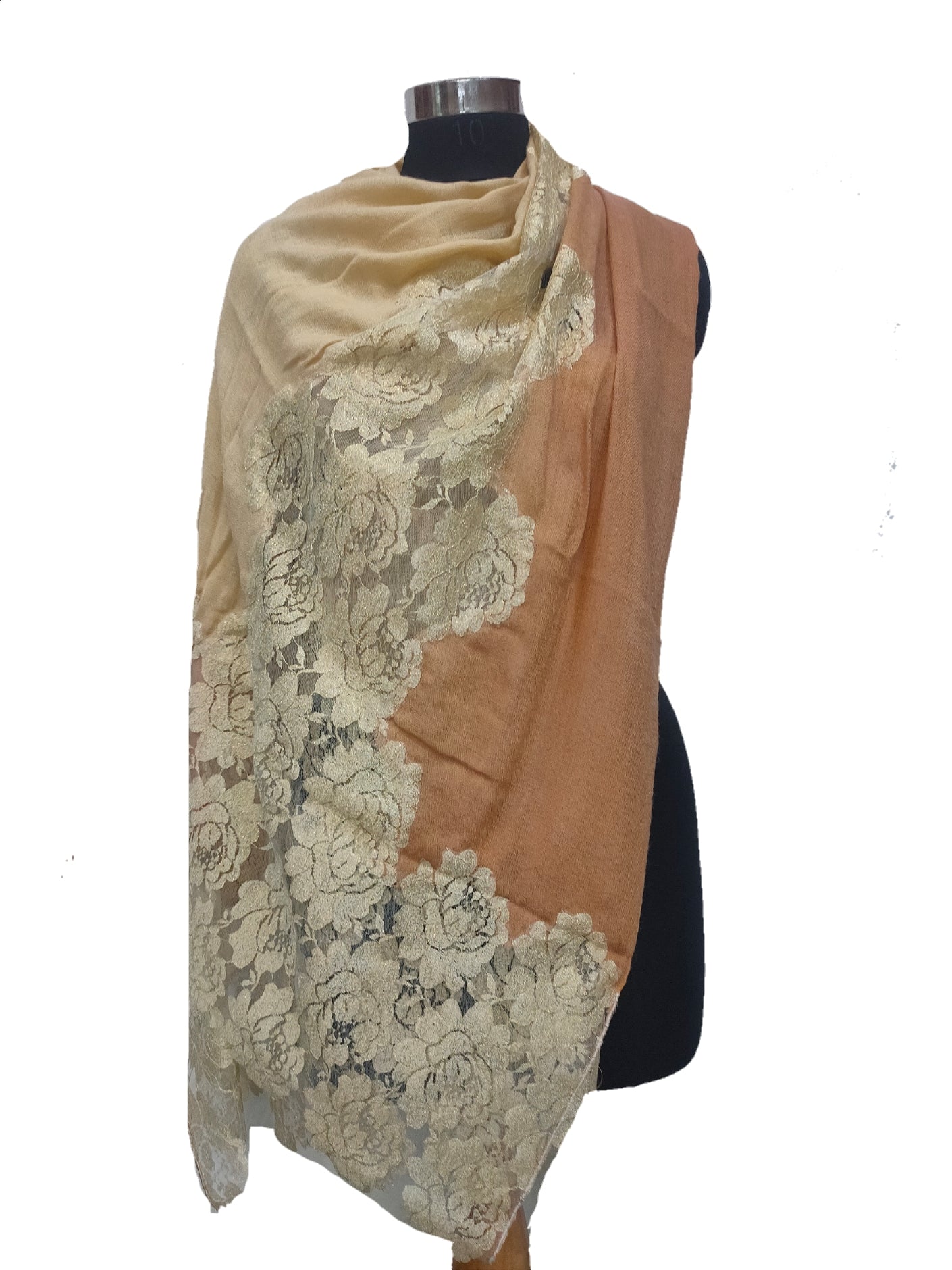 Bamboo Silk Cashmere lace Stole.