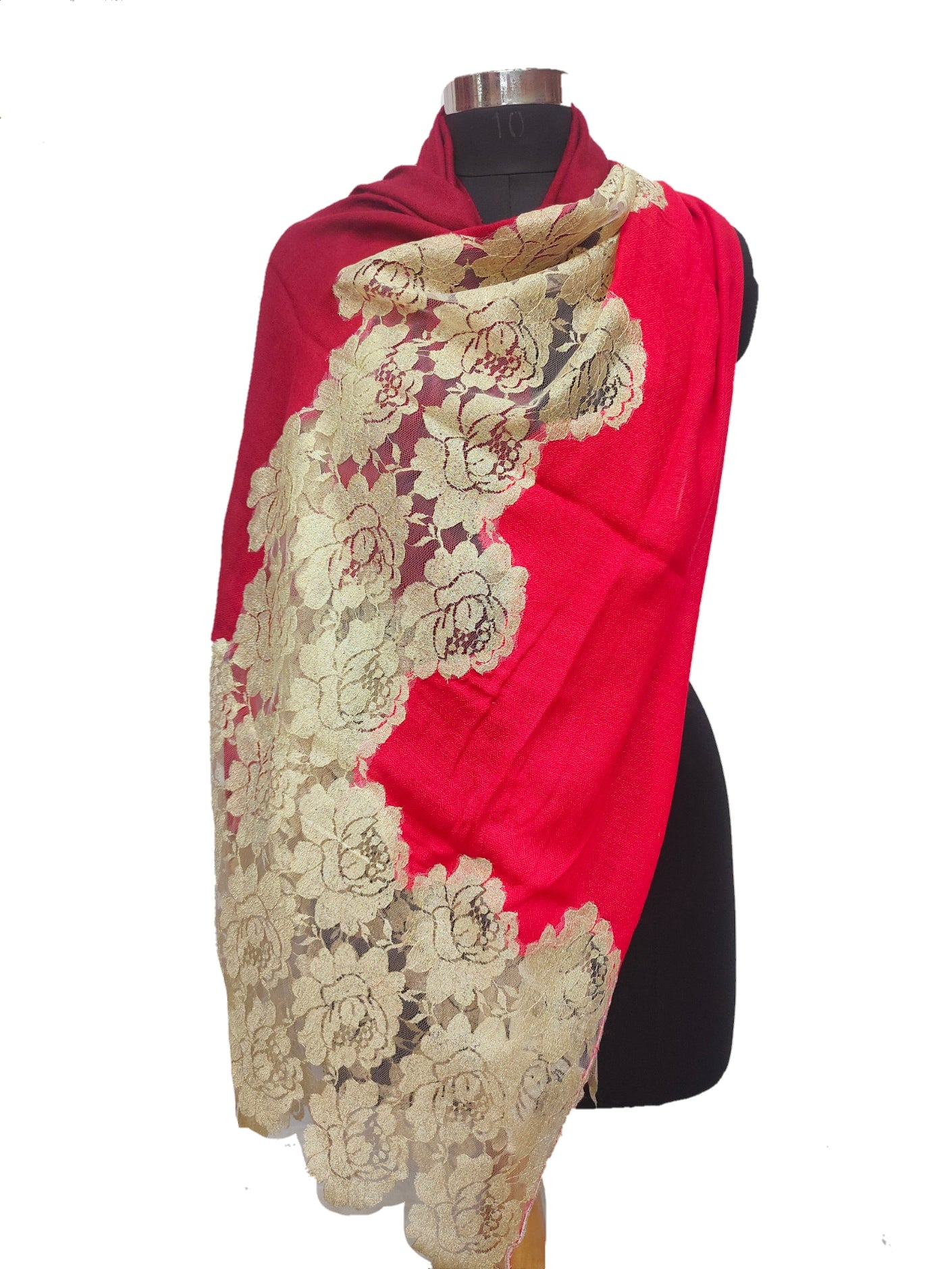 Bamboo Silk cashmere lace Stole.