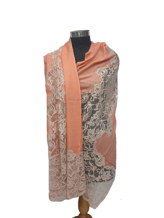 Pasham Golden Chantilly lace limited Edition Stole.