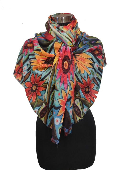 Cashmere Digital print Stole.