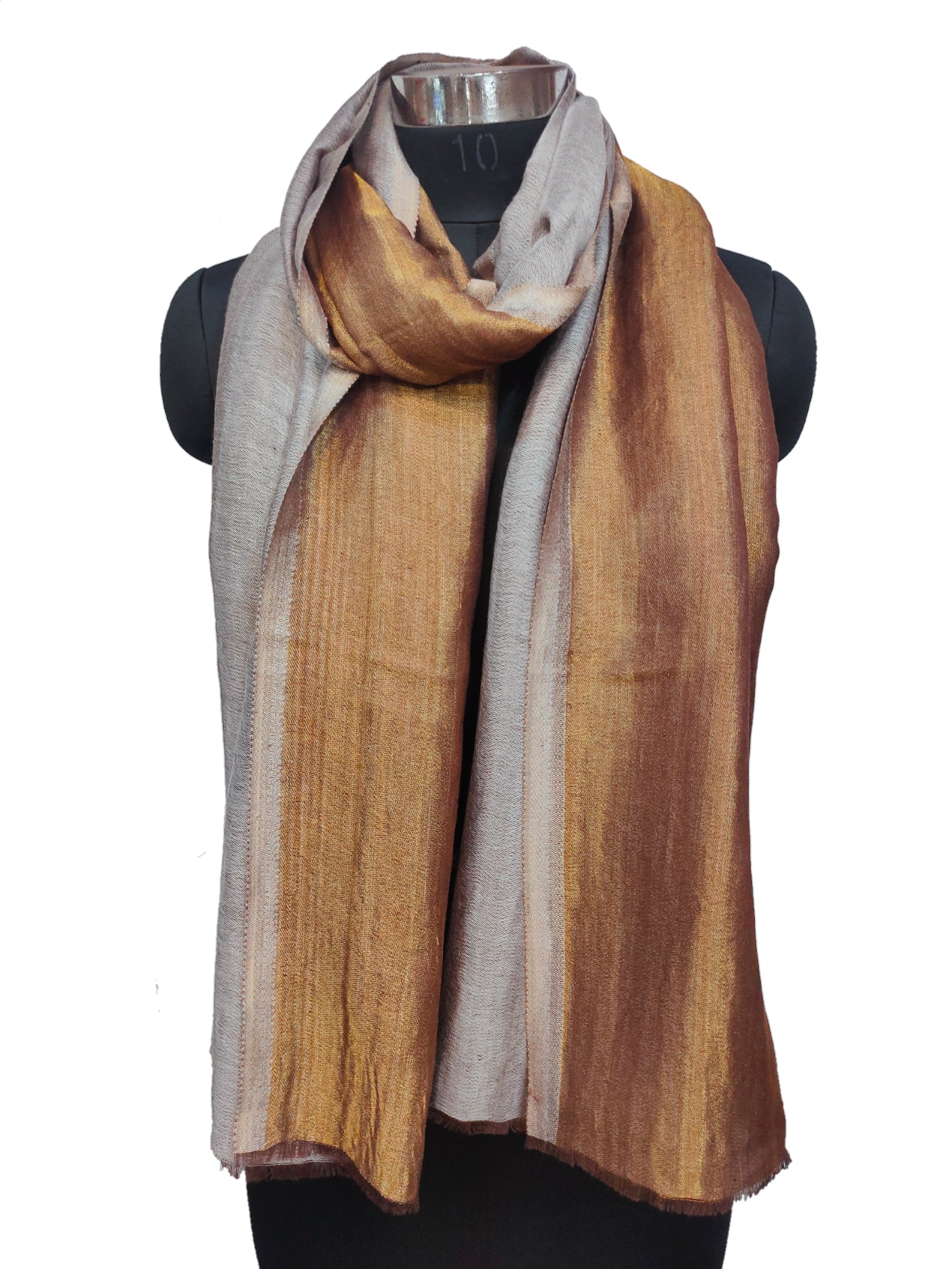 Zari Cashmere Plain Reversible Stole.