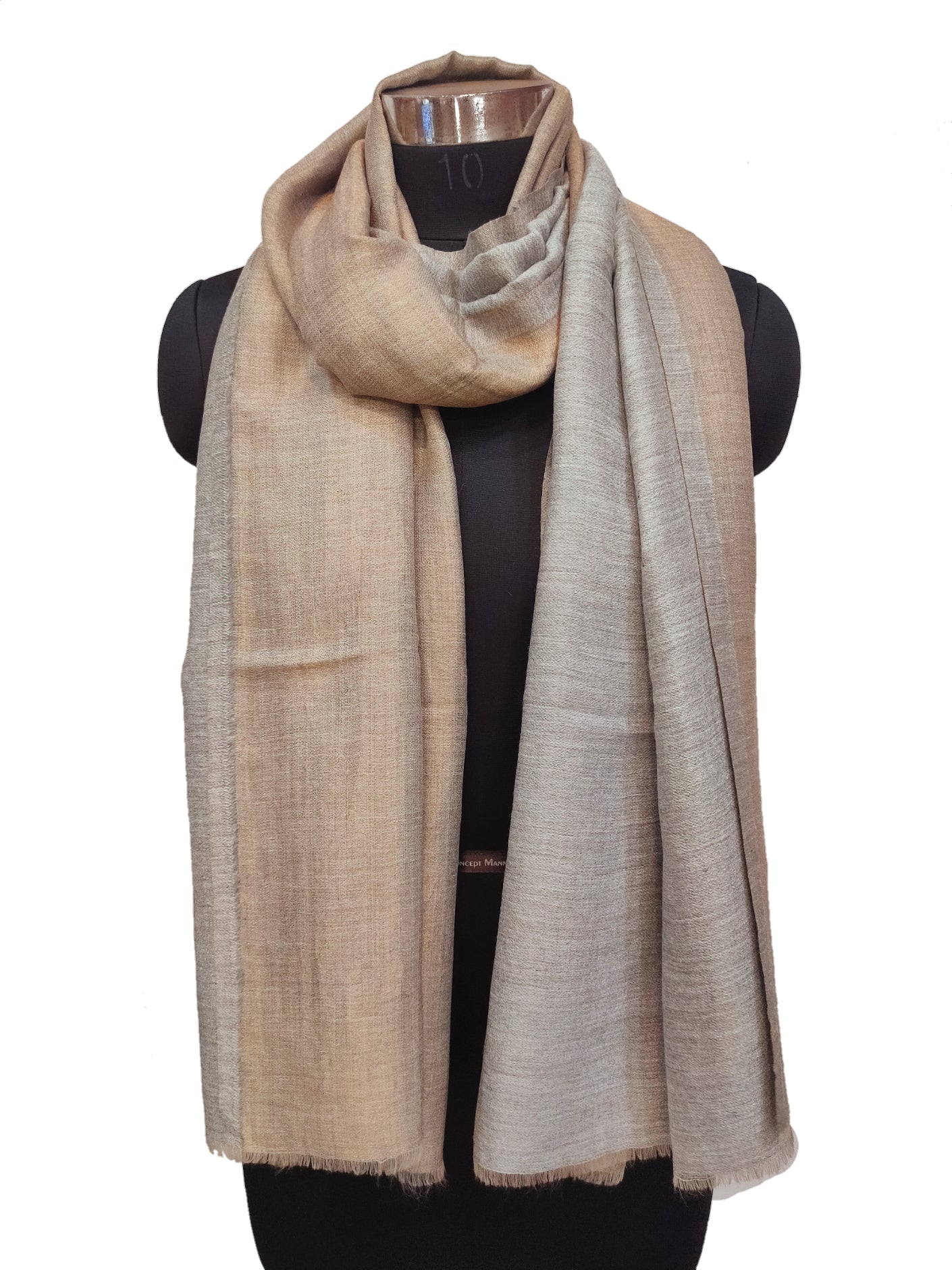 Zari Cashmere Plain Reversible Stole.