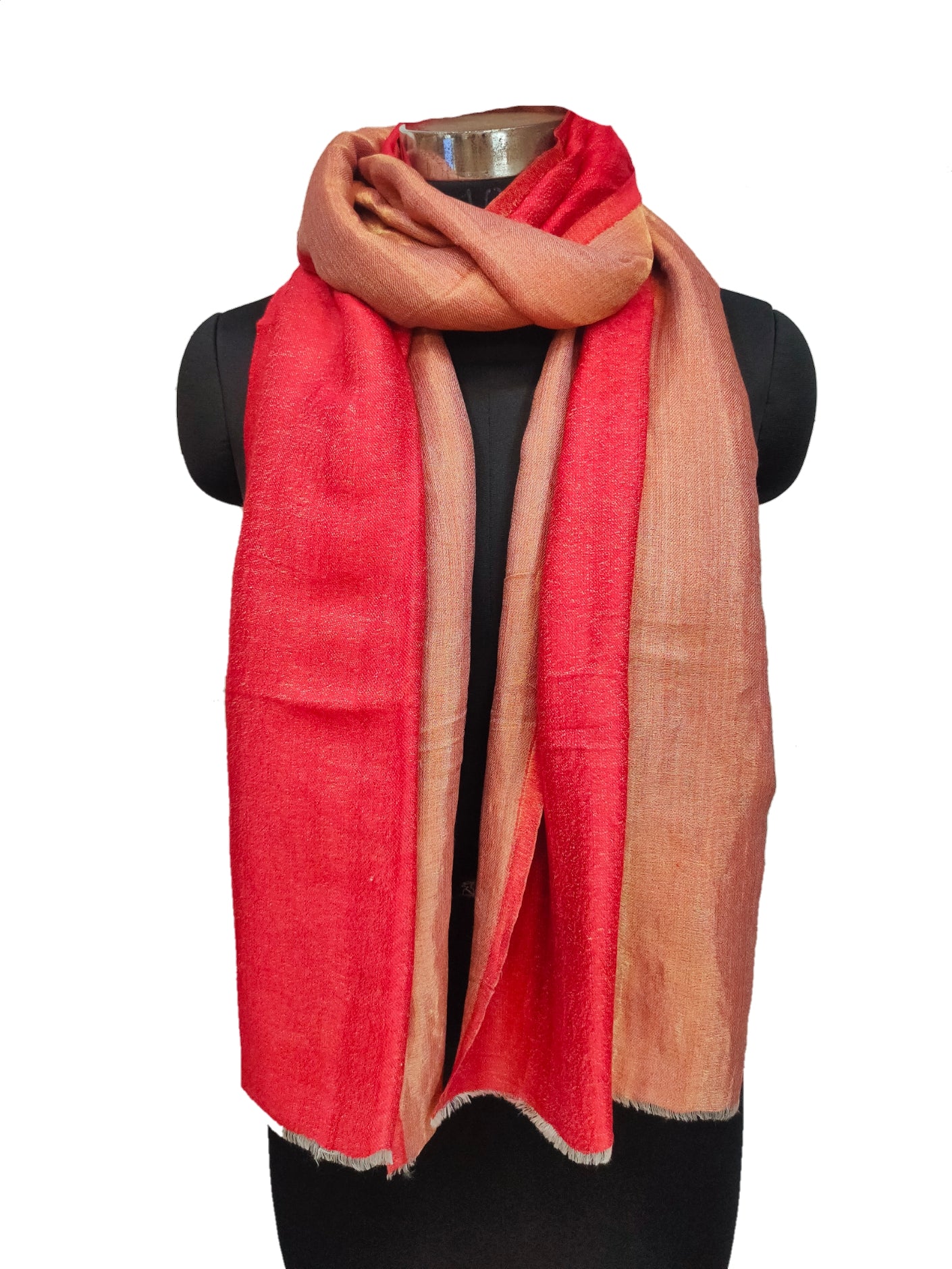 Zari Cashmere Plain Reversible Stole.