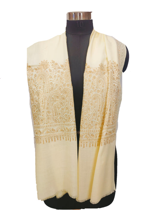 Fine Wool embroidered Palla Tilla Stole.