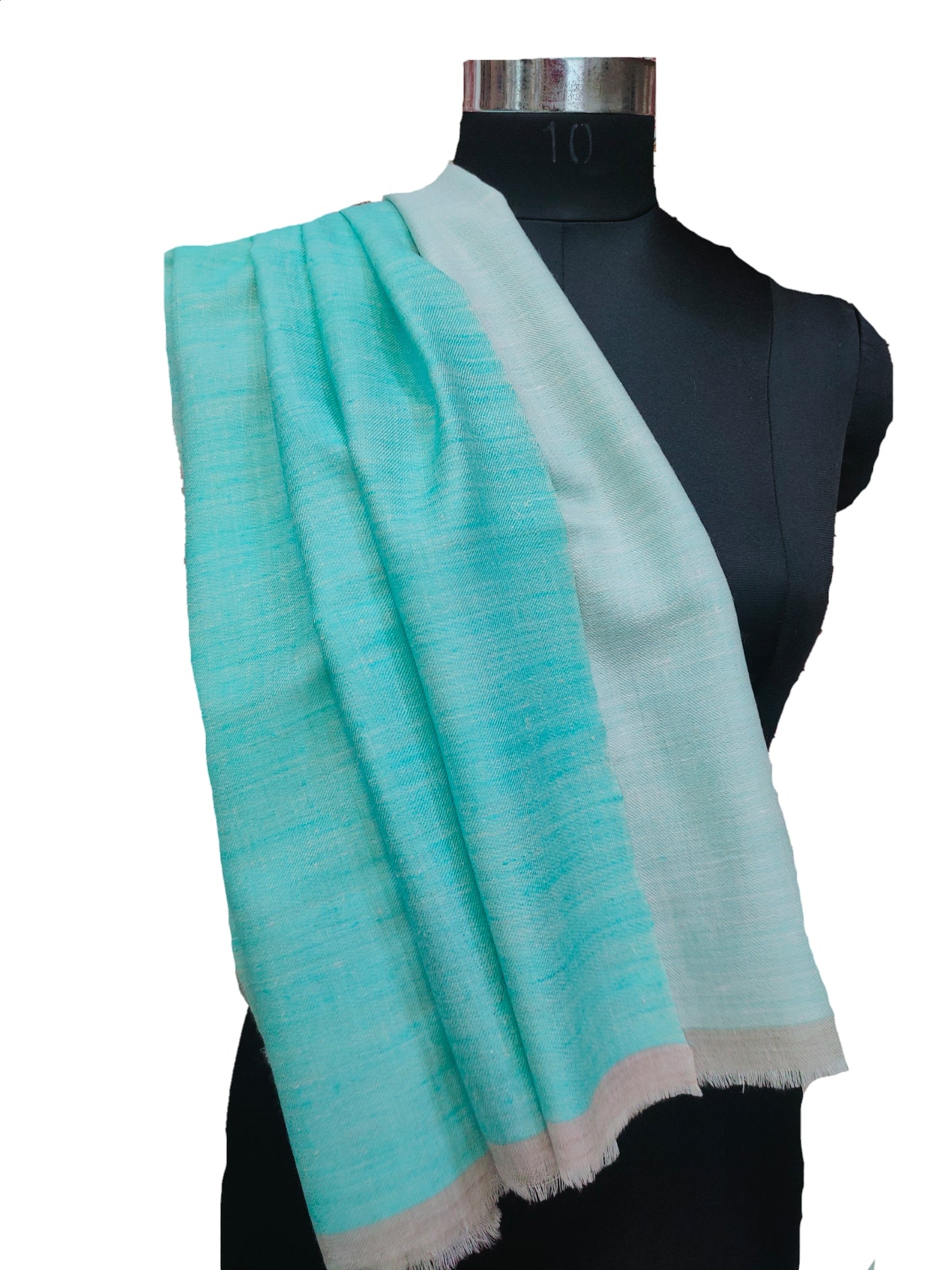 Pure Pashmina Handmade reversible Shawl.