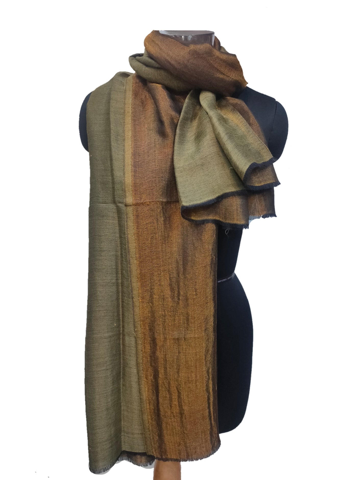 Zari Cashmere Plain Reversible Stole.