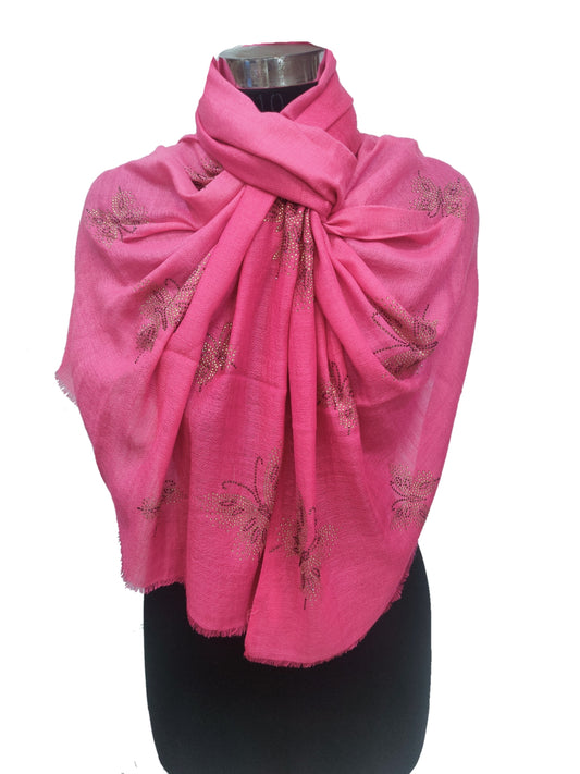 Cashmere/bamboo silk Swarovski Regular Stole.