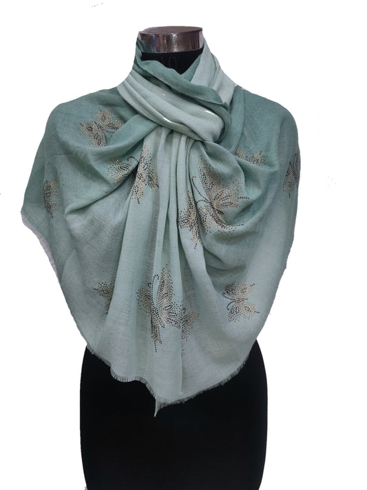 Cashmere /bamboo silk Swarovski Regular Stole.