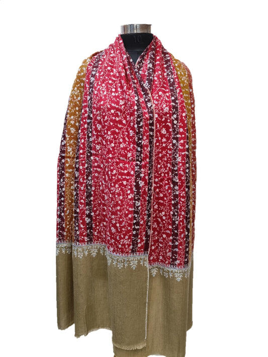 Pashmina Pure Embroidered  Stole.