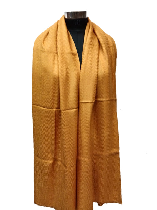 Pure Pashmina Handmade  herringbone Stole.