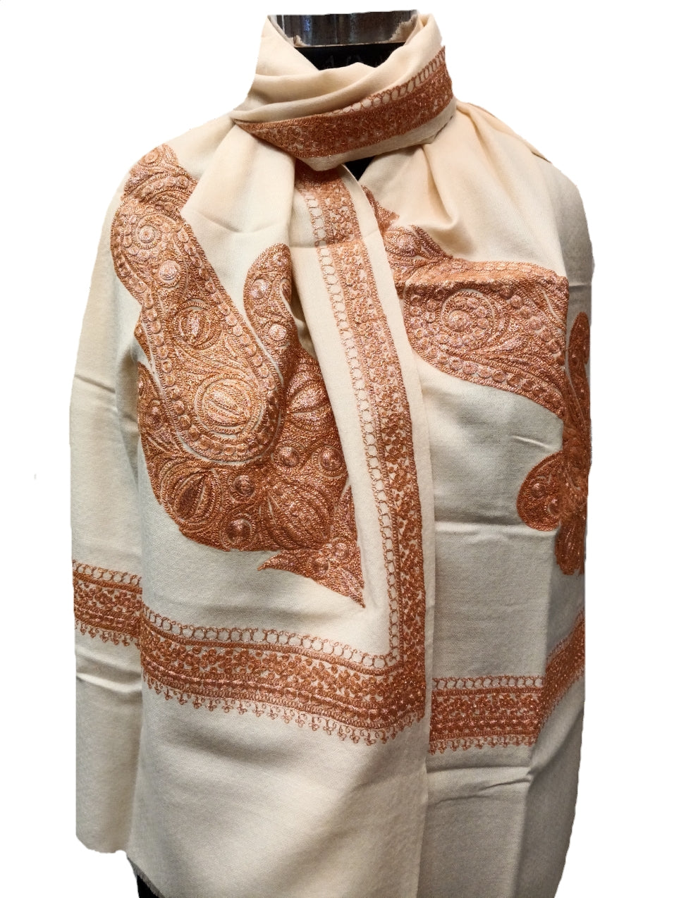 Cashmere Tilla/ Zari work Stole.