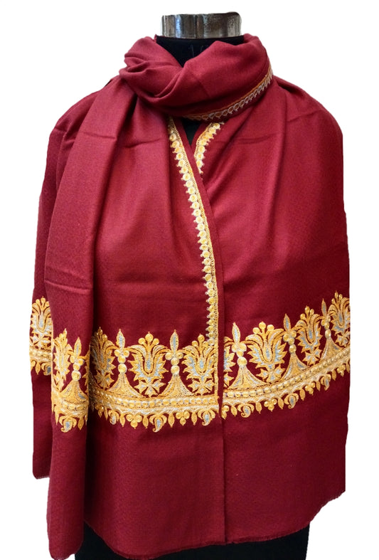 Cashmere Tilla/ Zari work Stole.