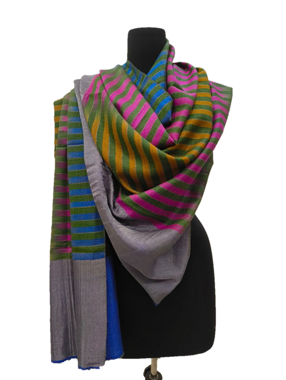 Pure Pashmina Handmade Ikkat Shawl.