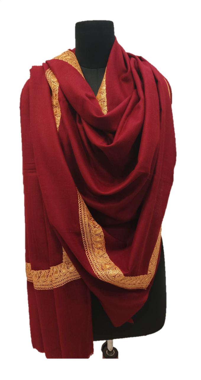 Pure Pashmina Tilla Embroidery  Shawls.