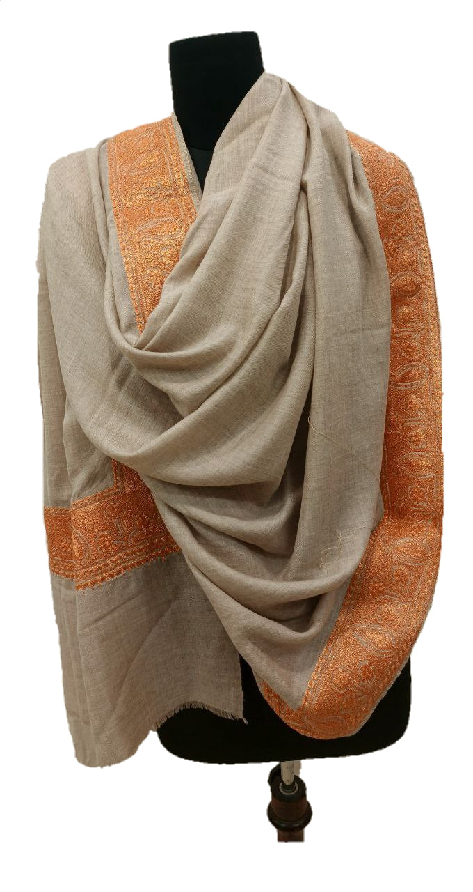 Pure Pashmina Tilla Embroidery  Shawls.