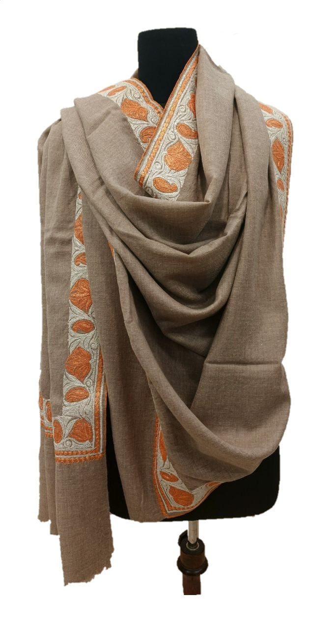 Pure Pashmina Tilla Embroidery  Shawls.