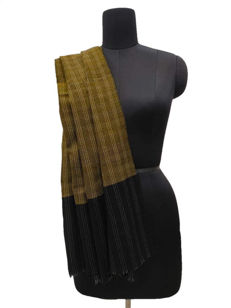 Pure Pashmina Handmade check stripe Shawl.