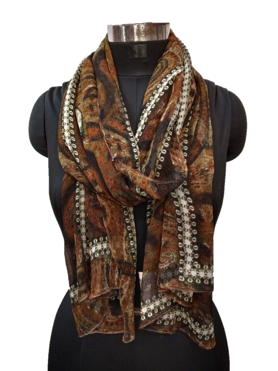Pure Silk long Digital print scarf.