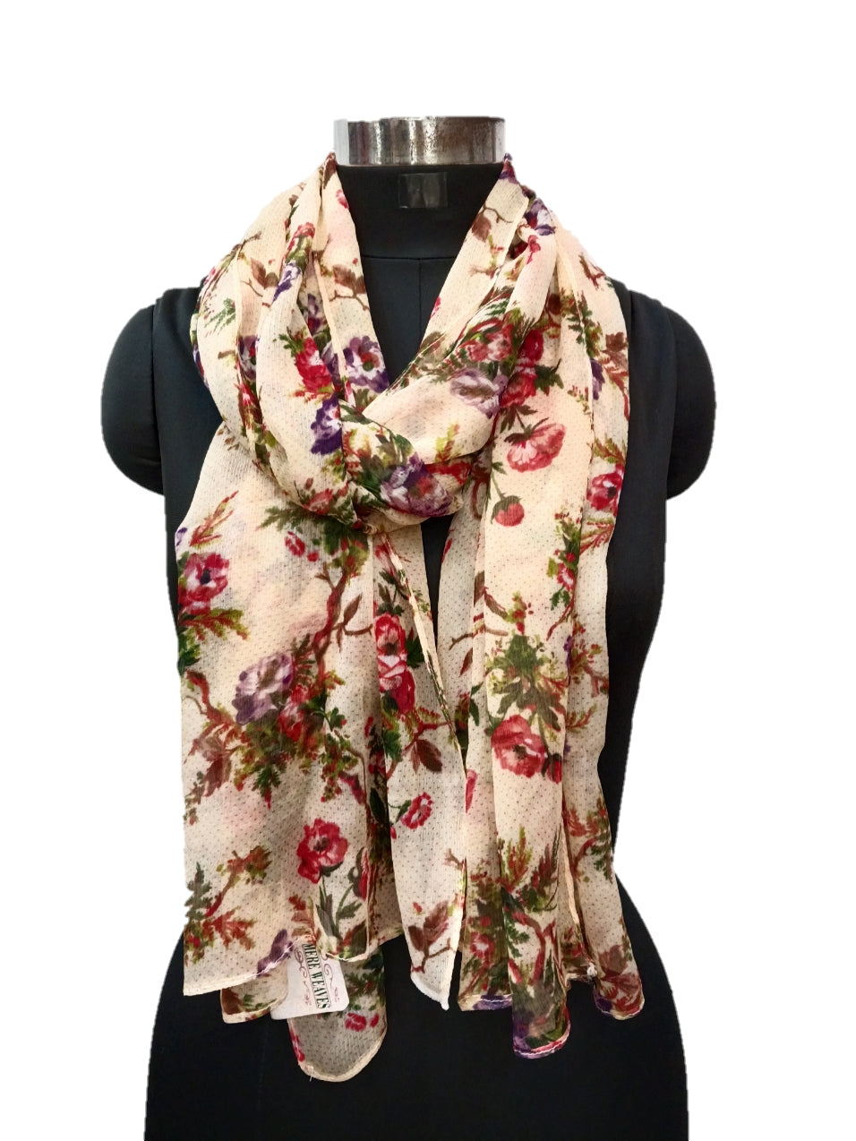 Pure Silk long Digital print scarf.